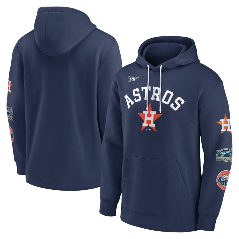 Houston Astros Rewind Lefty Pullover Hoodie - Navy