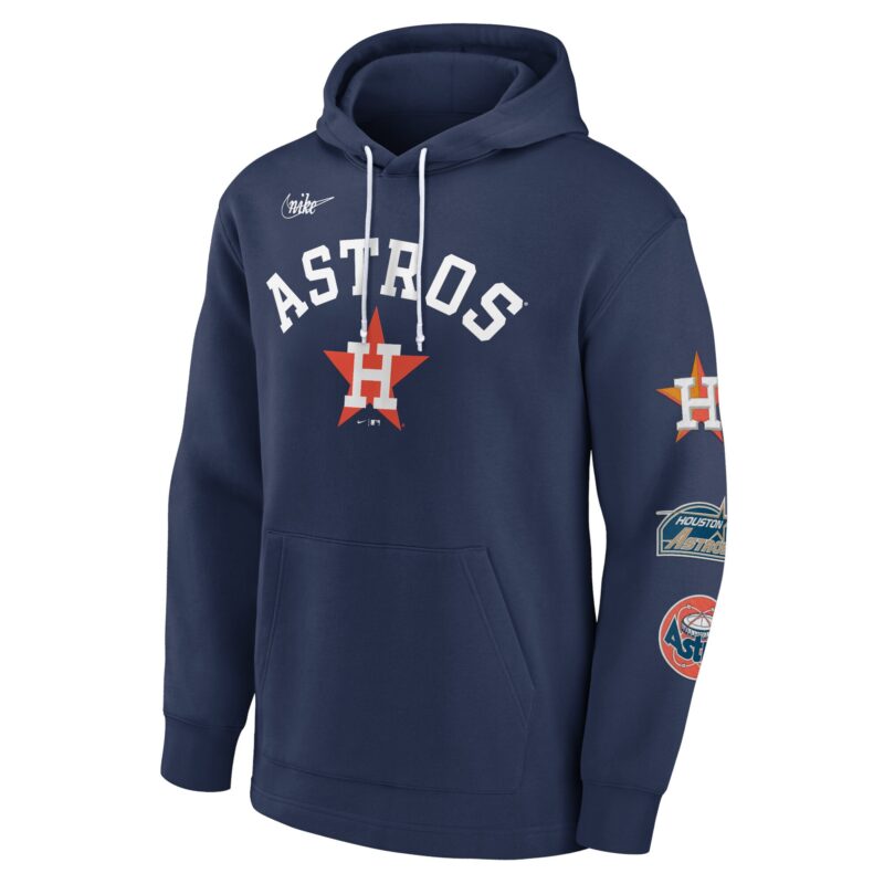 Houston Astros Rewind Lefty Pullover Hoodie - Navy - Image 2