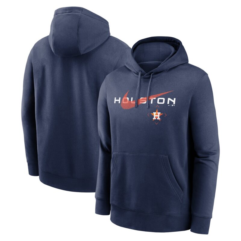Houston Astros Swoosh NeighborHOOD Pullover Hoodie - Navy