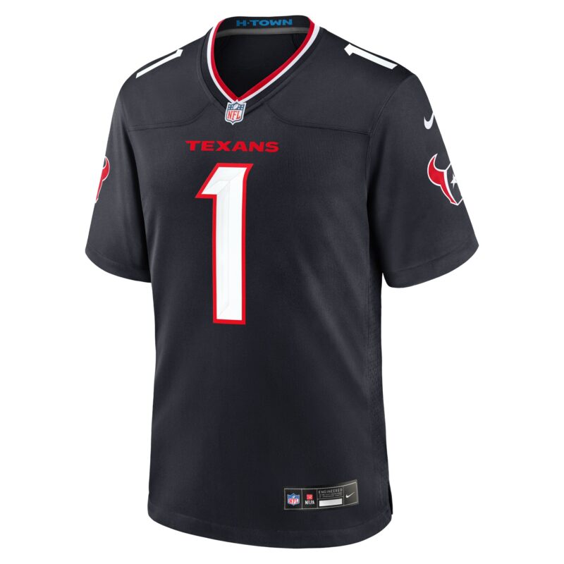 Houston Texans #1 Dad Game Jersey - Navy - Image 2