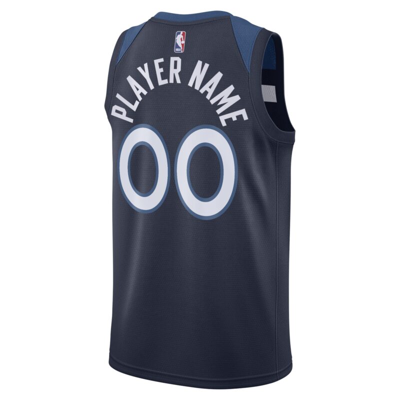 Minnesota Timberwolves Swingman Custom Jersey Navy - Icon Edition - Image 3