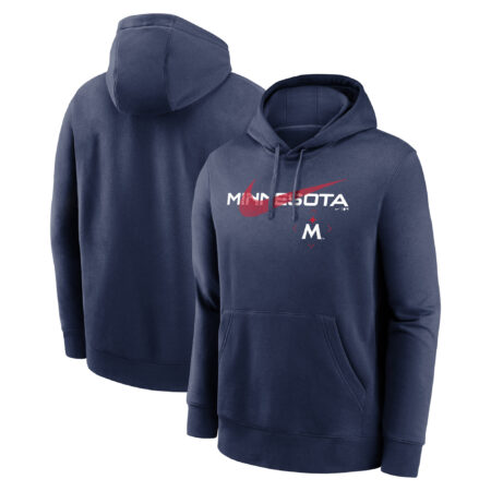 Minnesota Twins 2023 Swoosh Neighborhood Pullover Hoodie - Navy