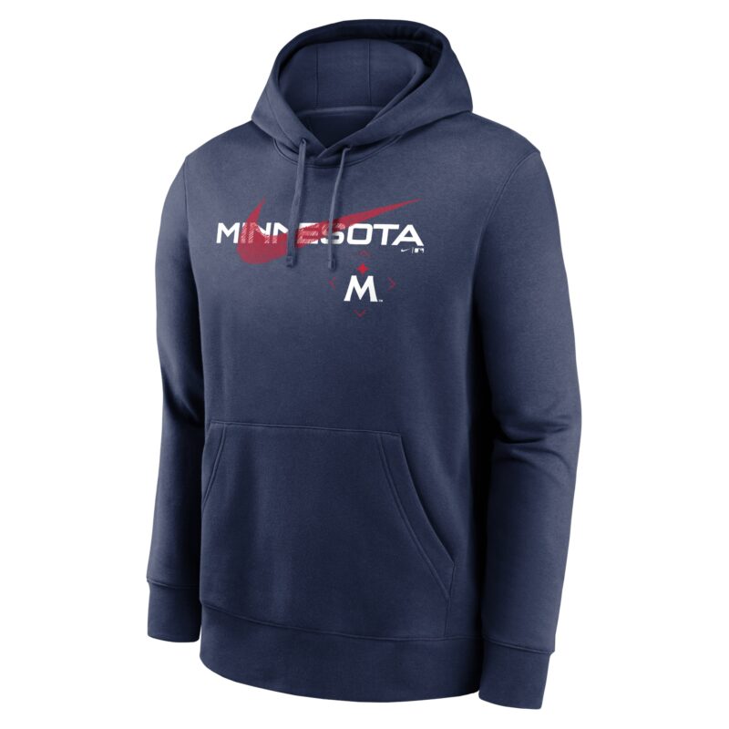 Minnesota Twins 2023 Swoosh Neighborhood Pullover Hoodie - Navy - Image 2