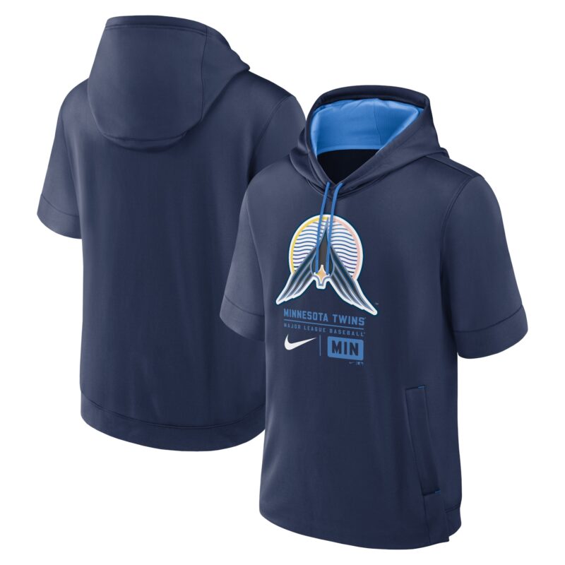 Minnesota Twins 2024 City Connect Short Sleeve Pullover Hoodie - Navy