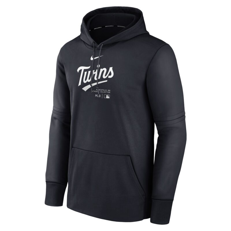 Minnesota Twins Collection Practice Performance Pullover Hoodie - Navy - Image 2