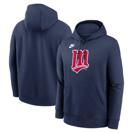 Minnesota Twins Cooperstown Collection Logo Club Pullover Hoodie - Navy