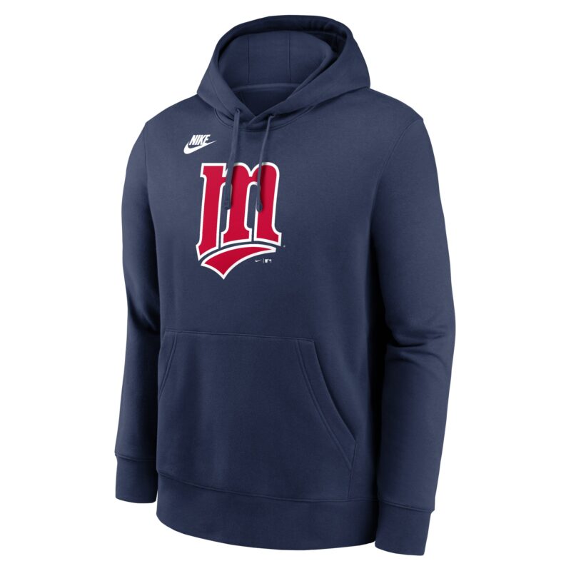 Minnesota Twins Cooperstown Collection Logo Club Pullover Hoodie - Navy - Image 2