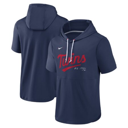 Minnesota Twins Springer Short Sleeve Team Pullover Hoodie - Navy