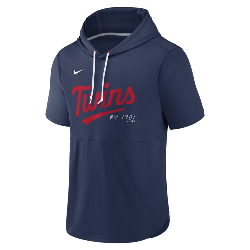 Minnesota Twins Springer Short Sleeve Team Pullover Hoodie - Navy - Image 2