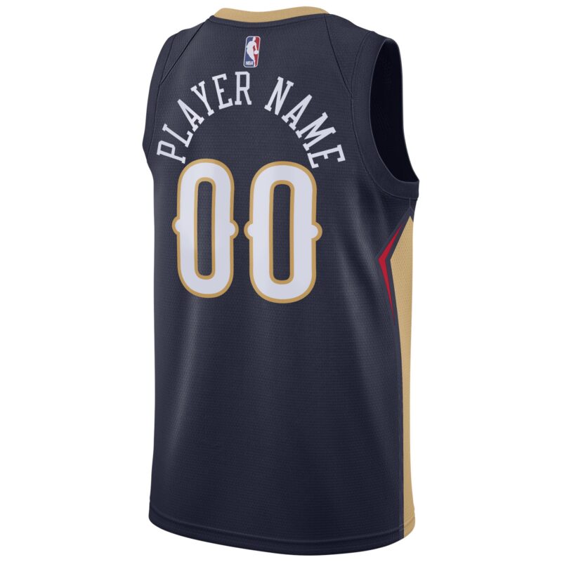 New Orleans Pelicans Swingman Custom Jersey Navy - Icon Edition - Image 3
