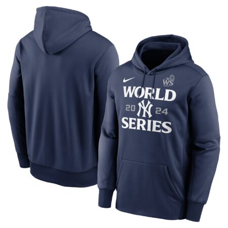 New York Yankees 2024 World Series Collection Therma Pullover Hoodie – Navy