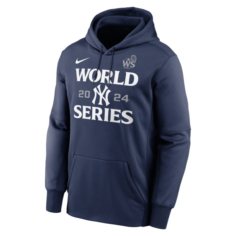 New York Yankees 2024 World Series Collection Therma Pullover Hoodie – Navy - Image 2