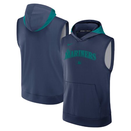 Seattle Mariners Collection Performance Sleeveless Pullover Hoodie - Navy