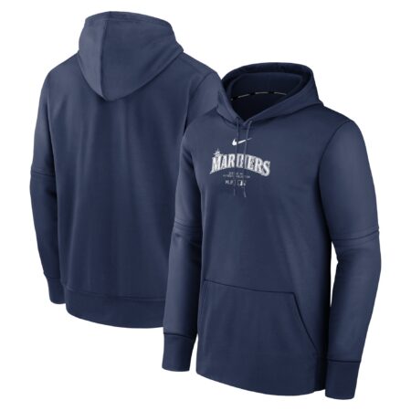 Seattle Mariners Collection Practice Performance Pullover Hoodie - Navy