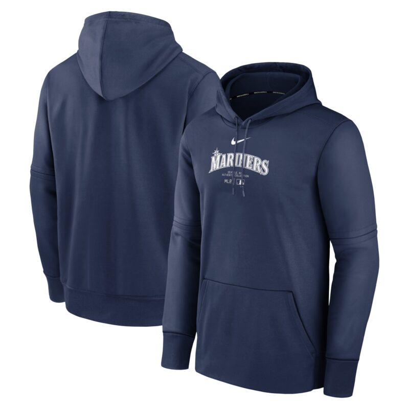 Seattle Mariners Collection Practice Performance Pullover Hoodie - Navy
