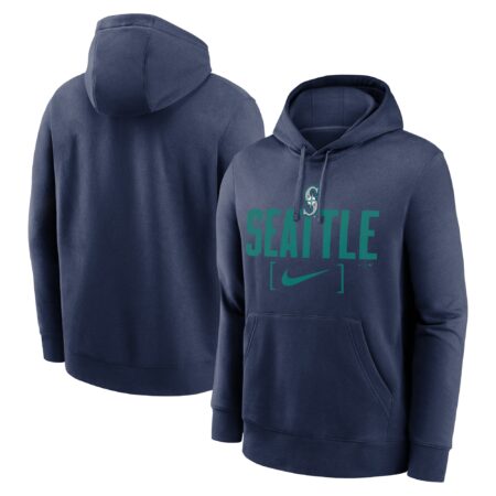 Seattle Mariners Club Slack Pullover Hoodie - Navy