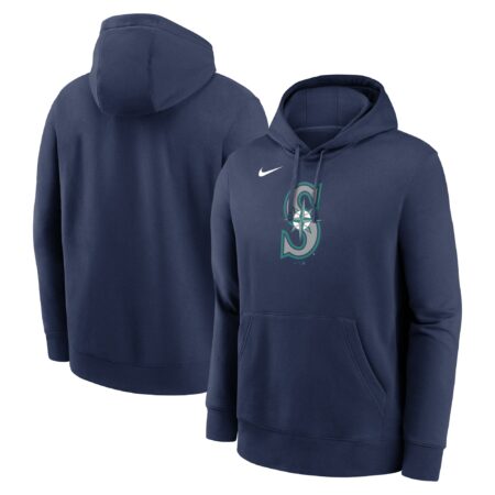 Seattle Mariners Logo Club Fleece Pullover Hoodie - Navy