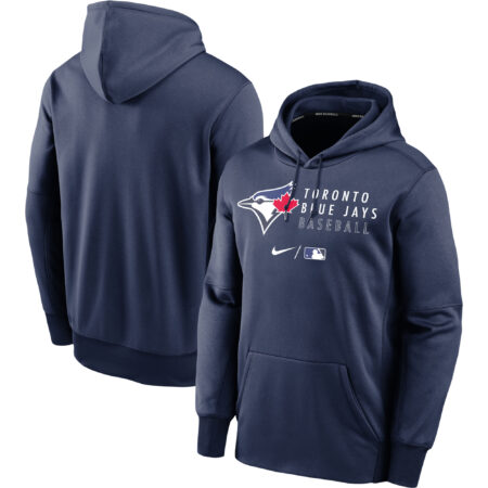 Toronto Blue Jays Collection Logo Stack Performance Pullover Hoodie - Navy