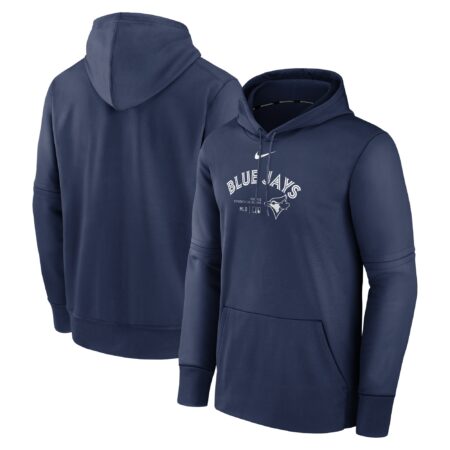 Toronto Blue Jays Collection Practice Performance Pullover Hoodie - Navy