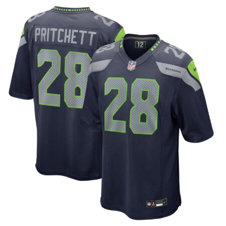 Nehemiah Pritchett Seattle Seahawks Game Jersey - College Navy
