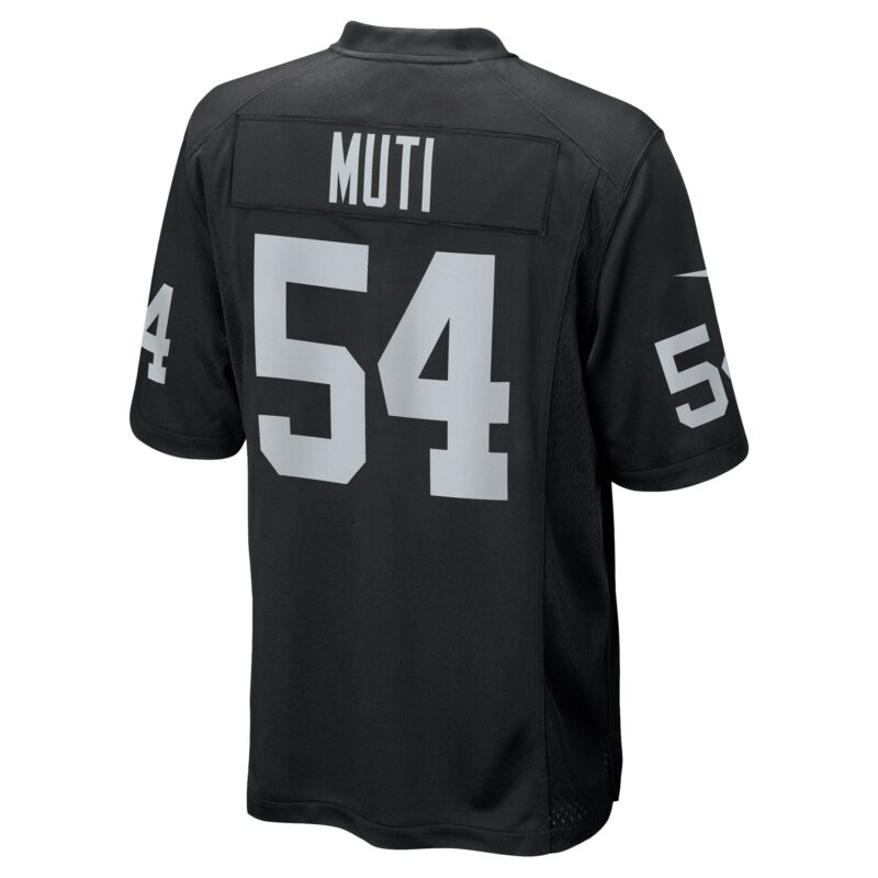 Netane Muti Las Vegas Raiders Team Game Jersey - Black - Image 3