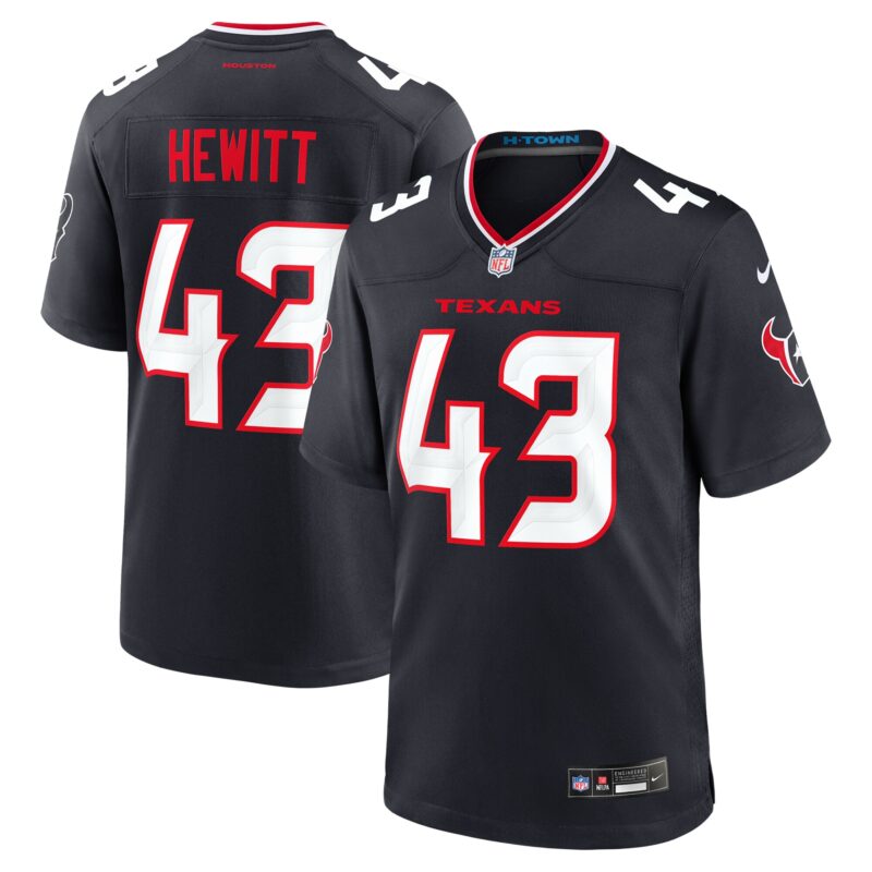 Neville Hewitt Houston Texans Team Game Jersey - Navy