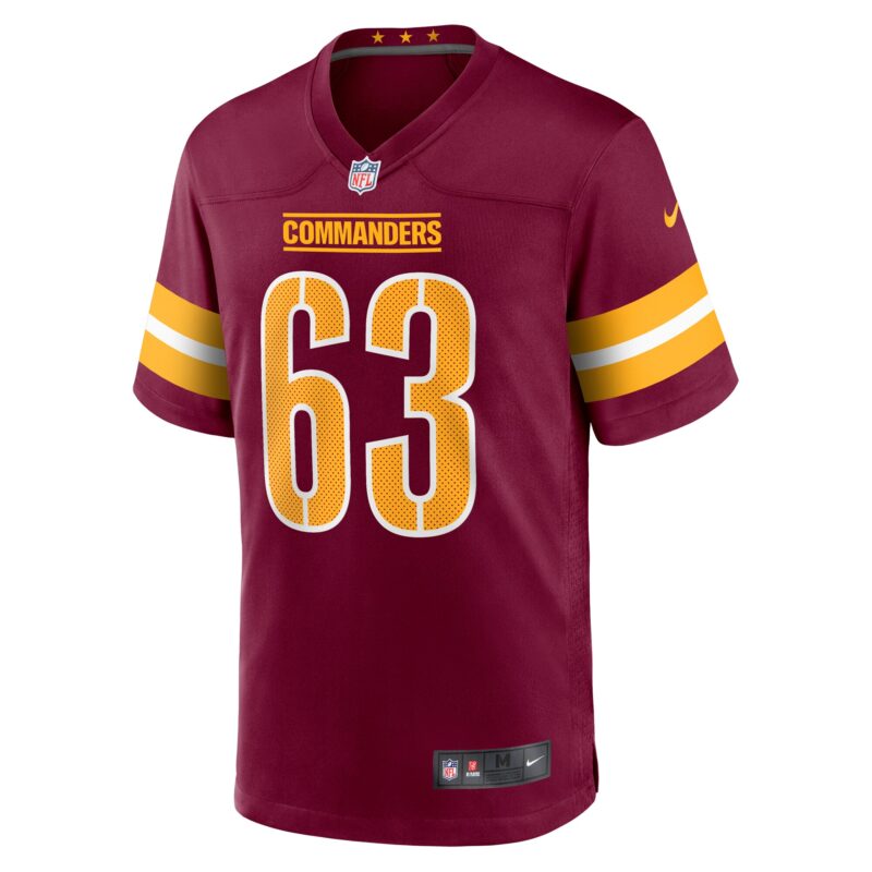 Nick Gates Washington Commanders Game Player Jersey - Burgundy - Image 2