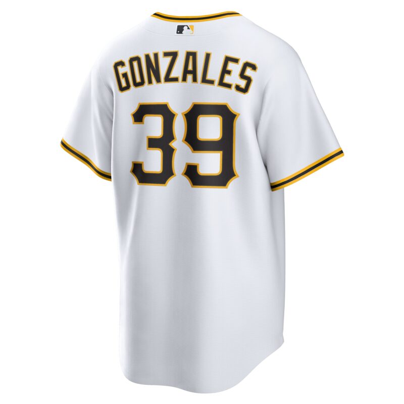 Nick Gonzales Pittsburgh Pirates Home Jersey - White - Image 3