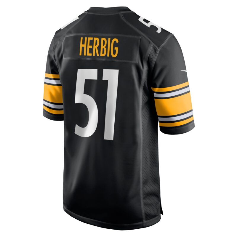 Nick Herbig Pittsburgh Steelers Game Jersey - Black - Image 3
