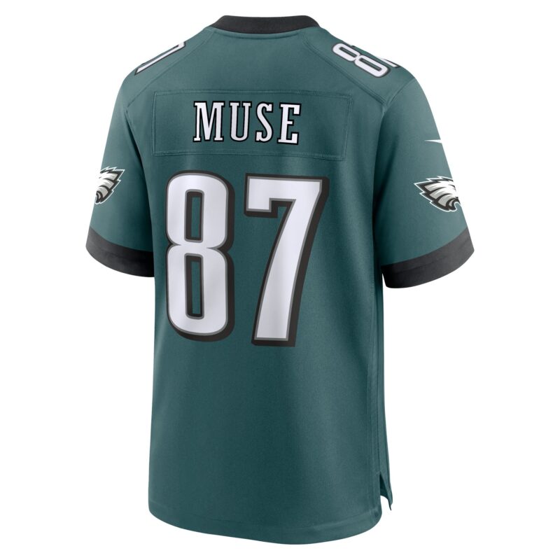 Nick Muse Philadelphia Eagles Team Game Jersey - Midnight Green - Image 3