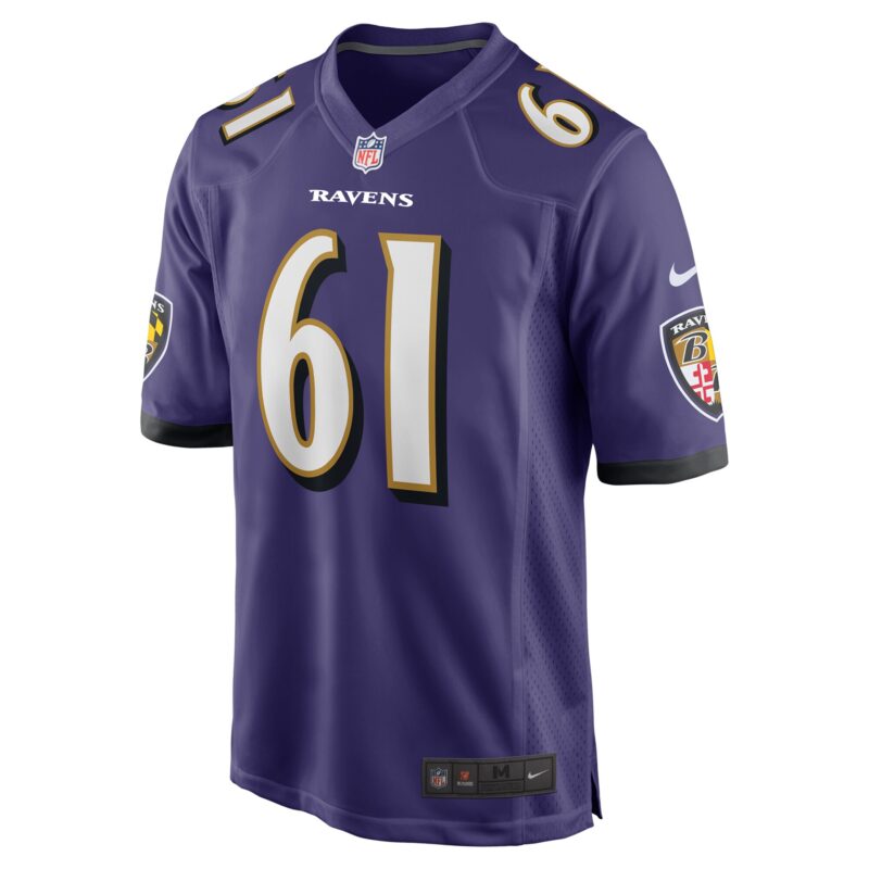 Nick Samac Baltimore Ravens Team Game Jersey - Purple - Image 2