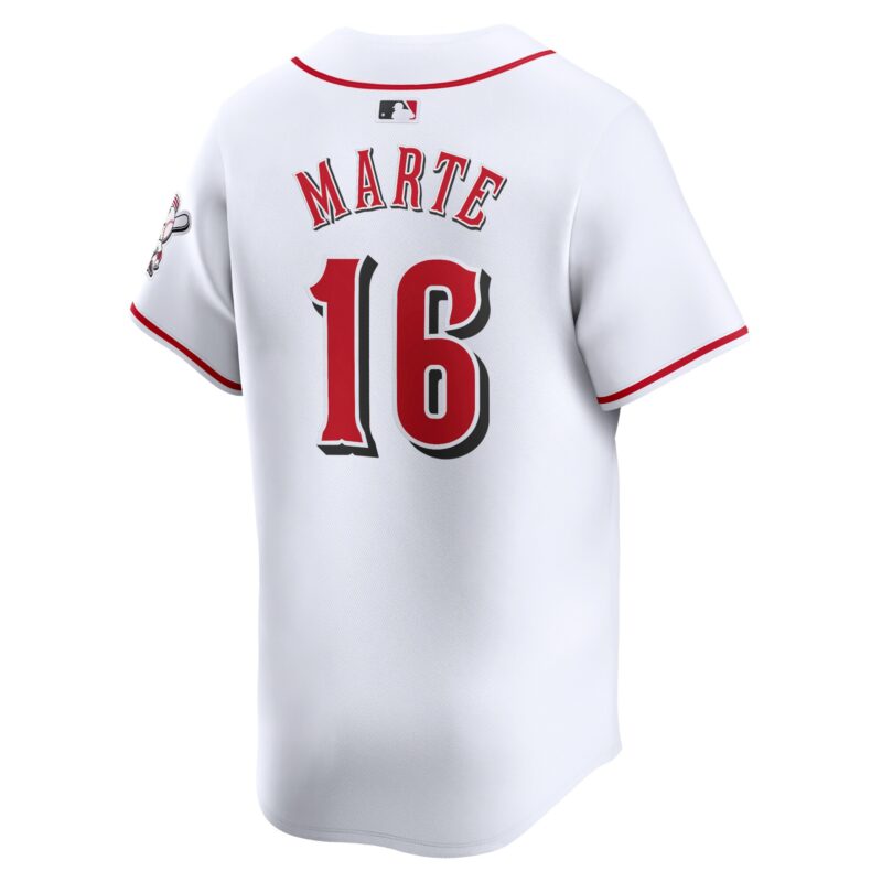 Noelvi Marte Cincinnati Reds Home Limited Player Jersey - White - Image 3