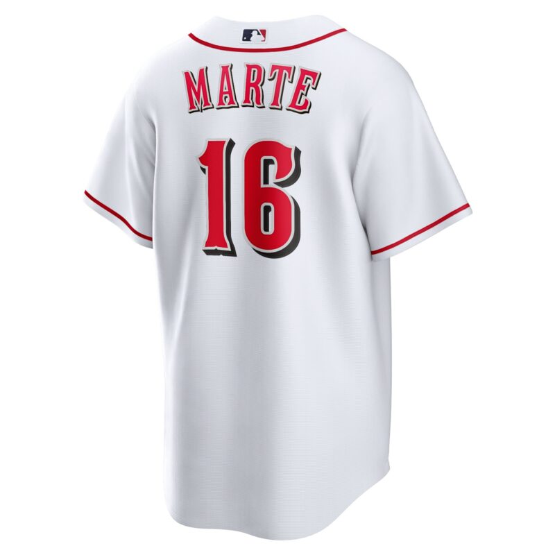 Noelvi Marte Cincinnati Reds Home Jersey - White - Image 3