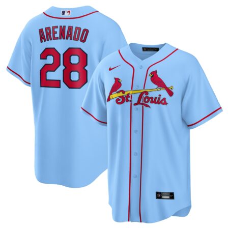Nolan Arenado St. Louis Cardinals 2024 Alternate Jersey - Light Blue