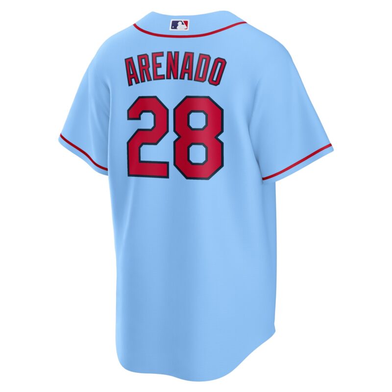Nolan Arenado St. Louis Cardinals Alternate Official Player Jersey - Light Blue - Image 3