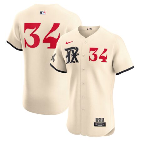 Nolan Ryan Texas Rangers City Connect Retired Elite Jersey - Cream
