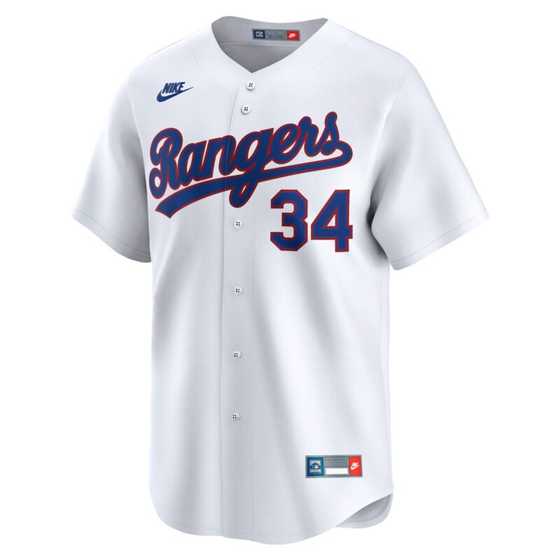 Nolan Ryan Texas Rangers Throwback Cooperstown Collection Limited Jersey - White - Image 2