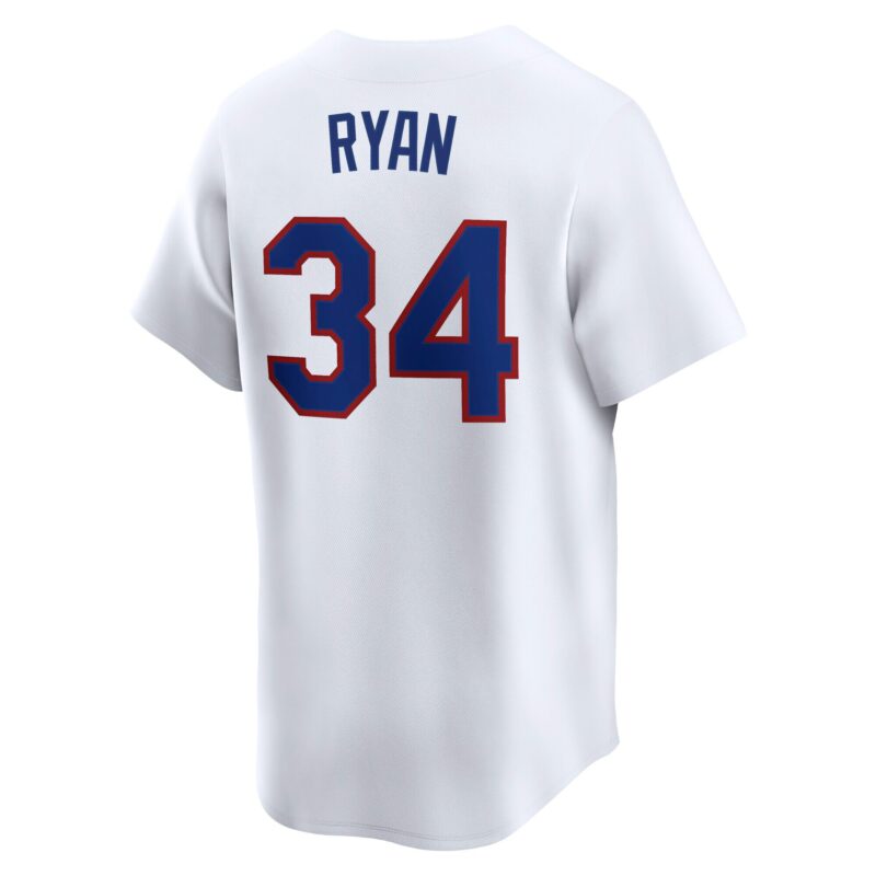 Nolan Ryan Texas Rangers Throwback Cooperstown Collection Limited Jersey - White - Image 3