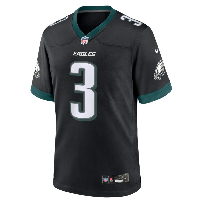Nolan Smith Philadelphia Eagles Alternate Game Jersey - Black - Image 2