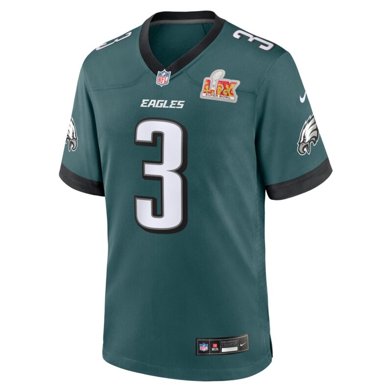 Nolan Smith Philadelphia Eagles Super Bowl LIX Game Player Jersey - Midnight Green - Image 2