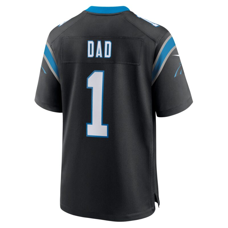 Number 1 Dad Carolina Panthers Game Jersey - Black - Image 3