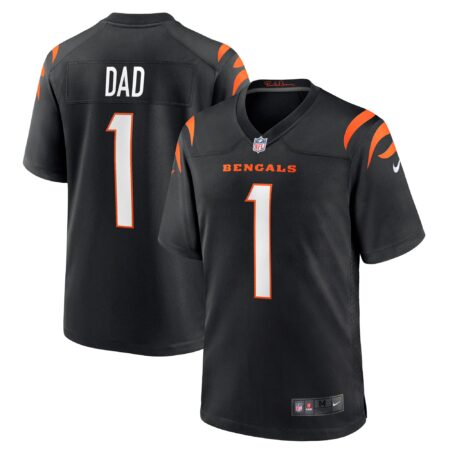Number 1 Dad Cincinnati Bengals Game Jersey - Black
