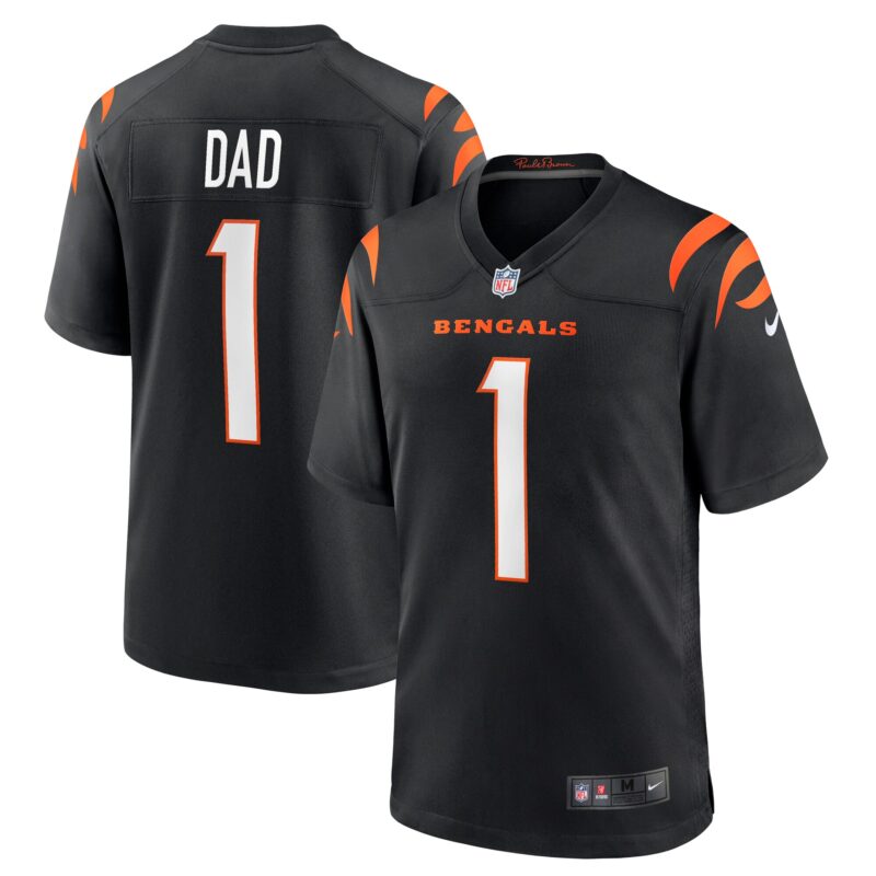 Number 1 Dad Cincinnati Bengals Game Jersey - Black