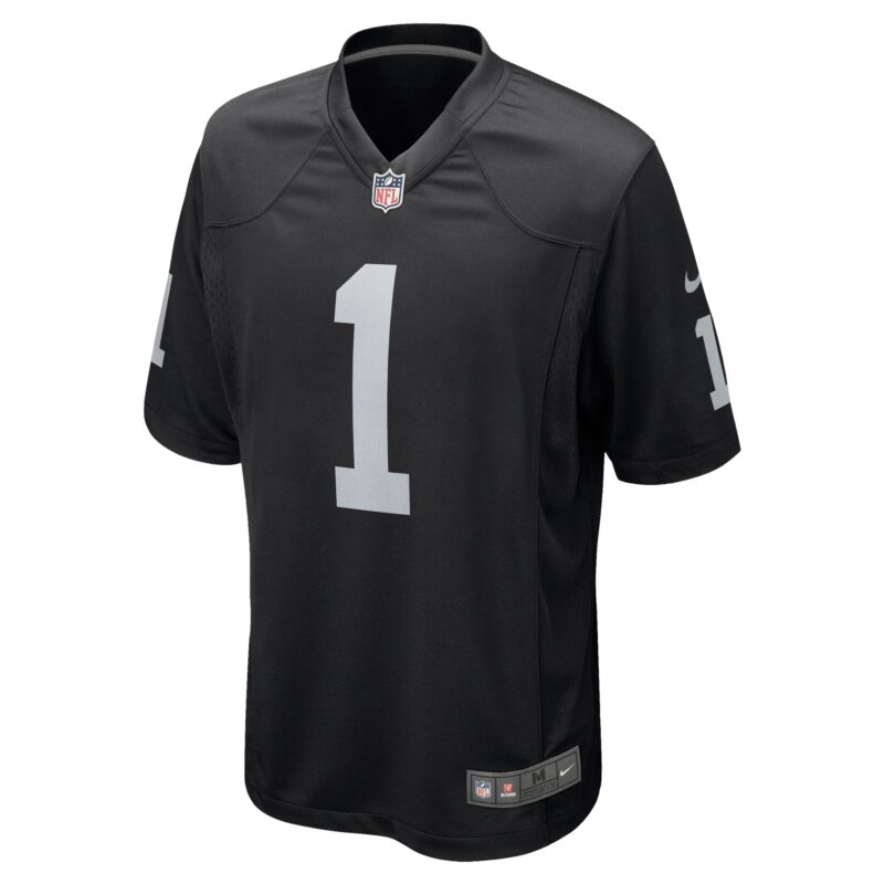 Number 1 Dad Las Vegas Raiders Game Jersey - Black - Image 2