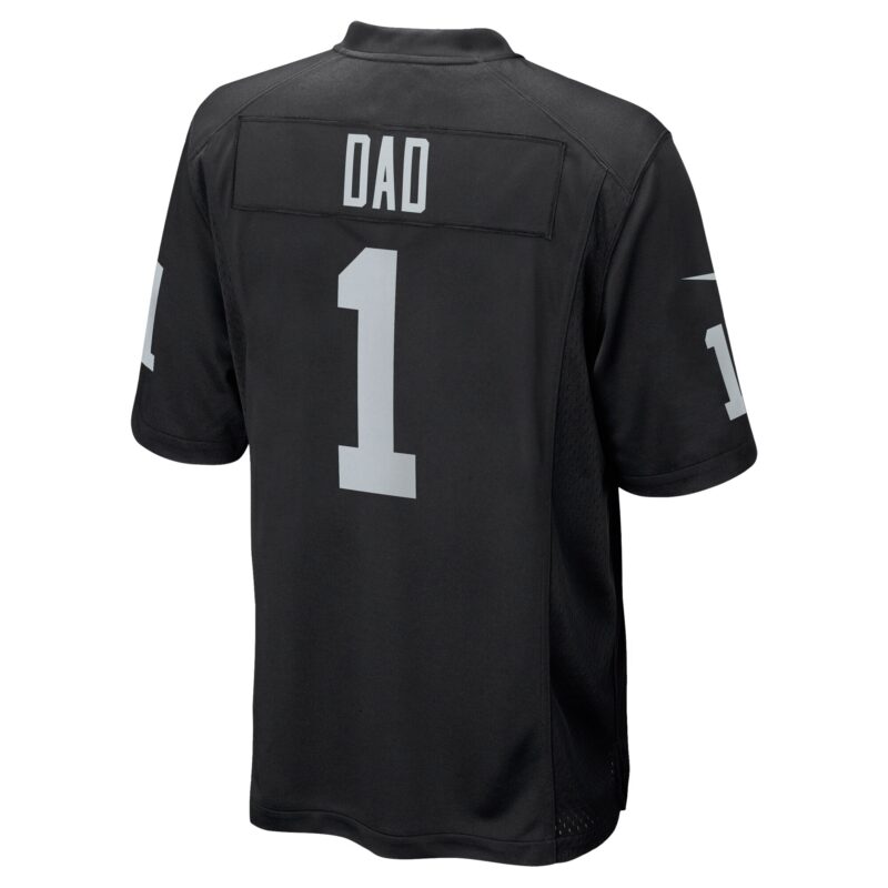 Number 1 Dad Las Vegas Raiders Game Jersey - Black - Image 3