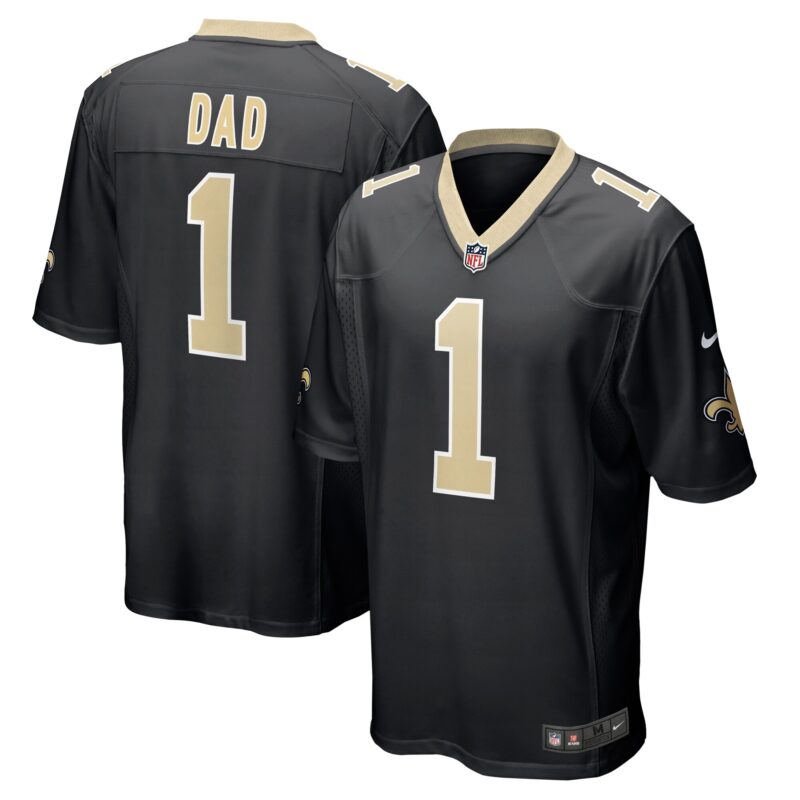 Number 1 Dad New Orleans Saints Game Jersey - Black