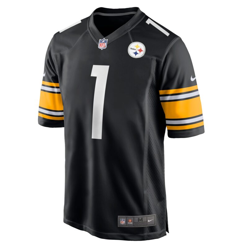 Number 1 Dad Pittsburgh Steelers Game Jersey - Black - Image 2
