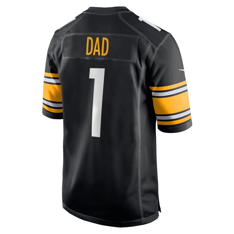 Number 1 Dad Pittsburgh Steelers Game Jersey - Black - Image 3