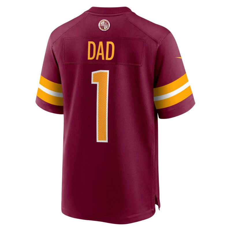 Number 1 Dad Washington Commanders Game Jersey - Burgundy - Image 3
