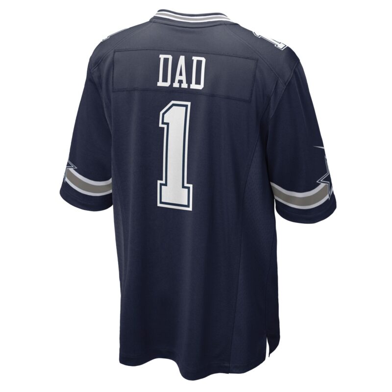 Number 1 Dad Dallas Cowboys Game Jersey - Navy - Image 3